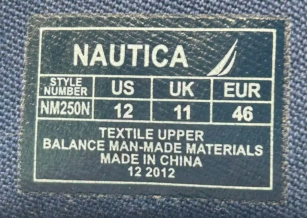 Nautica NM250N Men's Navy Canvas Slip-On Boat Shoes
